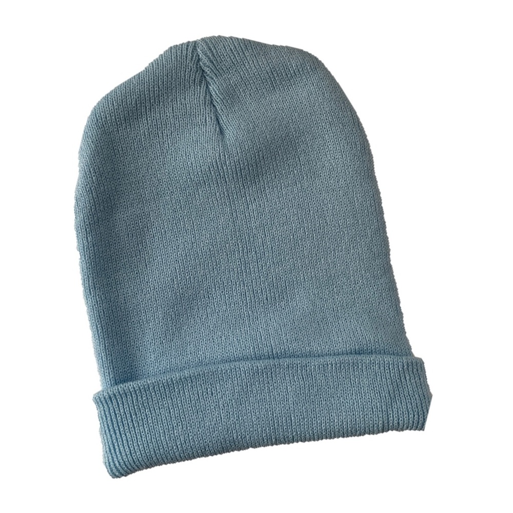 Gray Blue Soft Adjustable Beanie